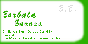 borbala boross business card