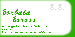 borbala boross business card